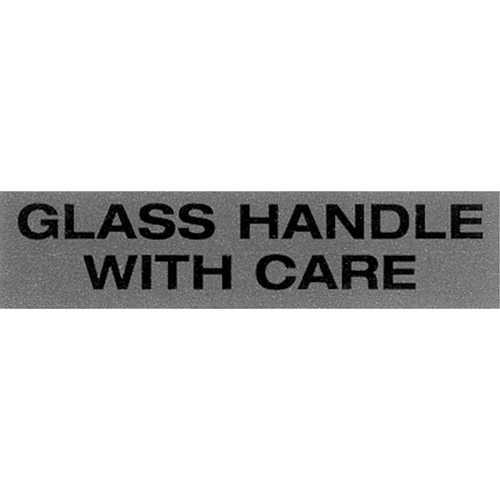 "Glass Handle with Care" Special Handling Labels, 5" L x 2" W, Black on Red M & M Nord Ouest Inc