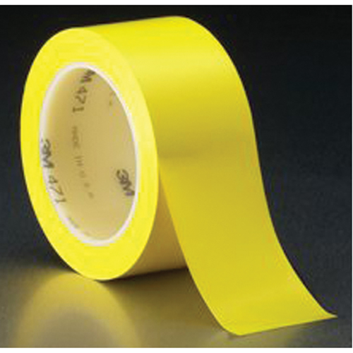 471 Vinyl Tape, 50.8 mm (2") W x 32.9 m (108') L, 5.3 mils, Yellow M & M Nord Ouest Inc