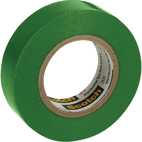 Scotch&reg; 35 Colour Coded Tape, 12.7 mm (1/2") x 6.1 m (20'), Green, 7 mils M & M Nord Ouest Inc