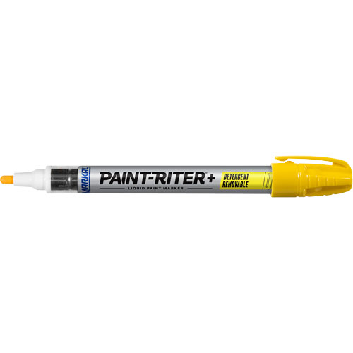 Marqueur &agrave; peinture nettoyable au d&eacute;tergent Paint-Riter+, Liquide, Jaune M & M Nord Ouest Inc