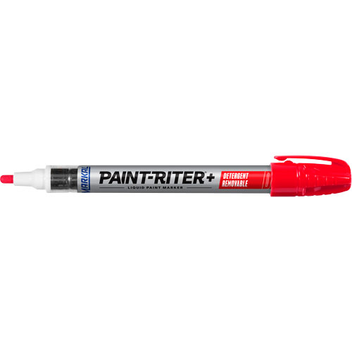 Marqueur &agrave; peinture nettoyable au d&eacute;tergent Paint-Riter+, Liquide, Rouge M & M Nord Ouest Inc