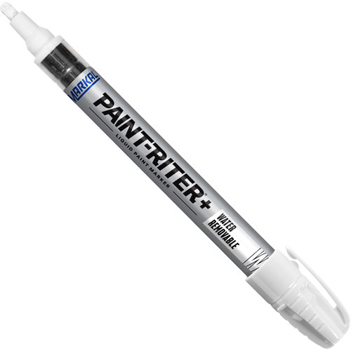 Paint-Riter&reg;+ Water Removable Paint Marker, Liquid, White M & M Nord Ouest Inc