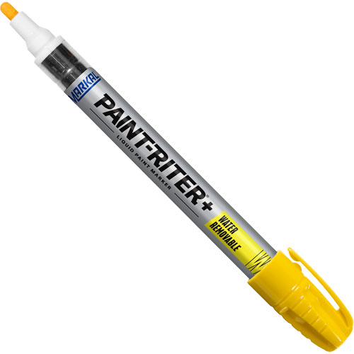 Marqueur &agrave; la peinture nettoyable &agrave; l'eau Paint-Riter+, Liquide, Jaune M & M Nord Ouest Inc