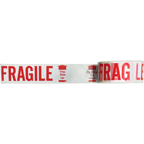 Ruban imprim&eacute; bilingue – Fragile ce c&ocirc;t&eacute; en haut, Rouge/blanc M & M Nord Ouest Inc