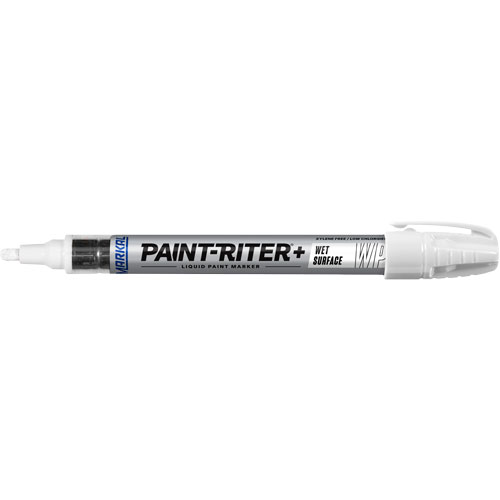 Marqueur &agrave; peinture pour surfaces humides Paint-Riter+, Liquide, Blanc M & M Nord Ouest Inc