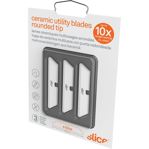 Slice Rounded Tip Replacement Blades for Ceramic Utility Knife, Single Style M & M Nord Ouest Inc
