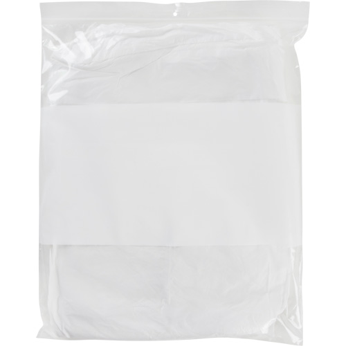 White Block Poly Bags, Reclosable, 15" x 12", 2 mils M & M Nord Ouest Inc