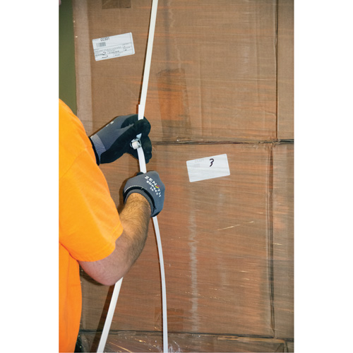Strapping, Polypropylene, 3/8" W x 12900' L, White, Machine Grade M & M Nord Ouest Inc