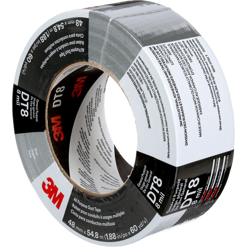 DT8 All-Purpose Duct Tape, 8 mils, Silver, 48 mm (2") x 55 m (180') M & M Nord Ouest Inc