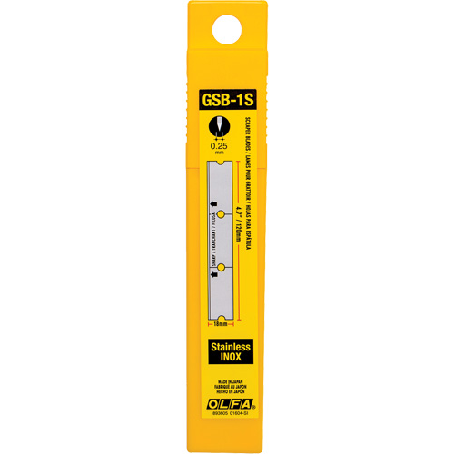Glass Scraper Replacement Blades, Single Style M & M Nord Ouest Inc