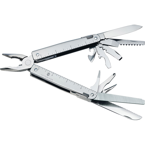 Outil multiple SwissTool avec lame verrouillable, M&eacute;tal, Poign&eacute;e en M&eacute;tal, 155 mm lo, 26 fonctions, 0,7 lb M & M Nord Ouest Inc