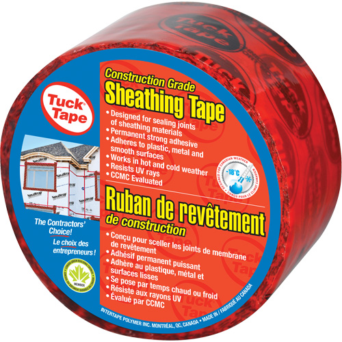 Ruban de rev&ecirc;tement pour entrepreneurs, 60 mm (2-3/8") x 0,0 m (0,0'), Rouge M & M Nord Ouest Inc