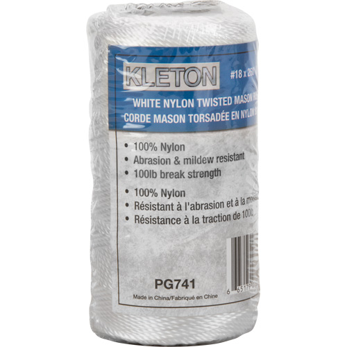 #18 Twisted Mason Rope, Nylon, 260' M & M Nord Ouest Inc