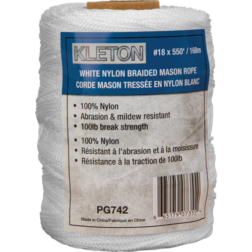 #18 Braided Mason Rope, Nylon, 550' M & M Nord Ouest Inc