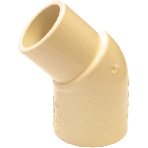 Raccord coude 45° m&acirc;le et femelle Flowguard Gold, Chantepleure x noeud, PVC-C, 1/2" M & M Nord Ouest Inc