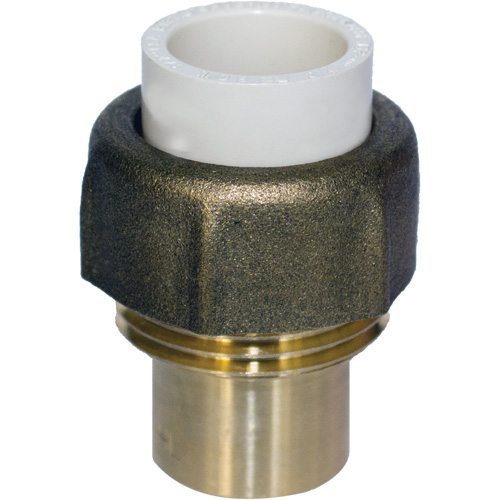 Raccord union, 1" x 3/4", PVC-C, Embout femelle x bras&eacute; M & M Nord Ouest Inc