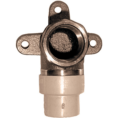 Coude applique 90° monobloc, Noeud x FPT, Laiton/PVC-C, 3/4" M & M Nord Ouest Inc