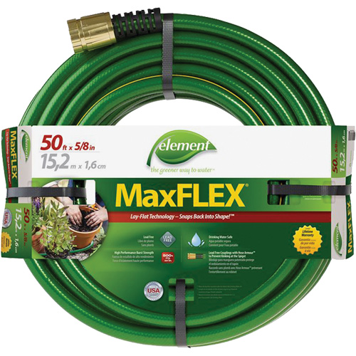 Element&reg; MaxFlex&reg; Hose, Copolymer, 5/8" dia. x 50' M & M Nord Ouest Inc