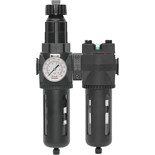Manual Drain Filter, Regulator & Coalescing Filter with Standard Bowl Modulair 400, 1/4" NPT, 150 PSI, 9.1 fl. oz. Capacity M & M Nord Ouest Inc