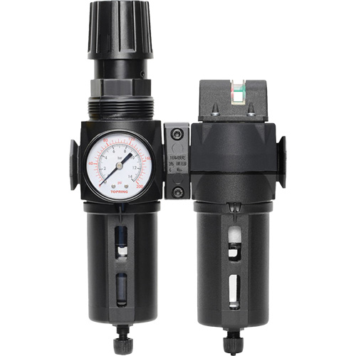 Filtre/d&eacute;tendeur & filtre coalescent Modulair 300 avec bol standard & drain manuel, 3/8" NPTF, 150 psi, Capacit&eacute; de 5,12 oz liq M & M Nord Ouest Inc