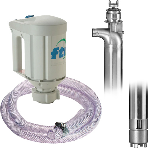 PFS-40 Drum Pump Kit with M3V Motor, Stainless Steel M & M Nord Ouest Inc