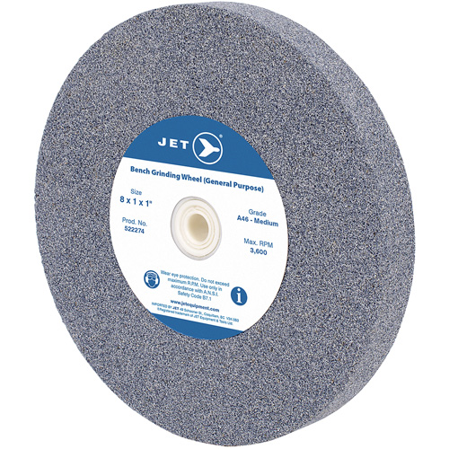 A810M General Purpose Bench Grinding Wheel, 8" x 1", 1" Arbor M & M Nord Ouest Inc