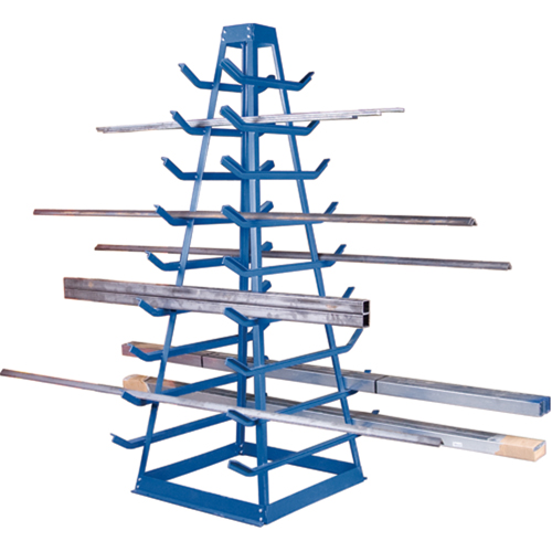 Bar Storage Racks - Horizontal Bar Racks, Horizontal, 9 Levels, 18" W x 40" D x 84" H, 1800 lbs. Cap. M & M Nord Ouest Inc