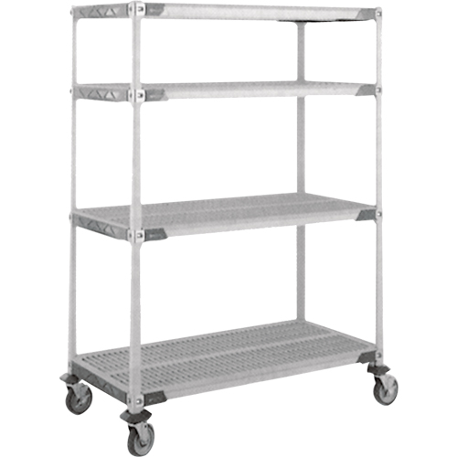 Chariot MetroMax i sur roulettes &agrave; tige, 4 tiers, 24" x 69" x 36", Capacit&eacute; 900 lb M & M Nord Ouest Inc