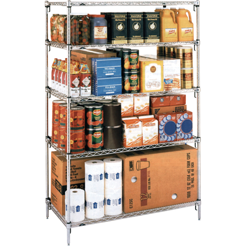 &eacute;tag&egrave;res super ajustables Super Erecta, Ensemble de Ajout, 4 Tablettes, 36" la x 62-9/16" h x 18" p M & M Nord Ouest Inc
