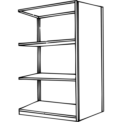 &eacute;l&eacute;ment de rayonnage Interlok, Acier, Sans boulons, Capacit&eacute; 800 lb, 36" la x 76" h x 18" p M & M Nord Ouest Inc