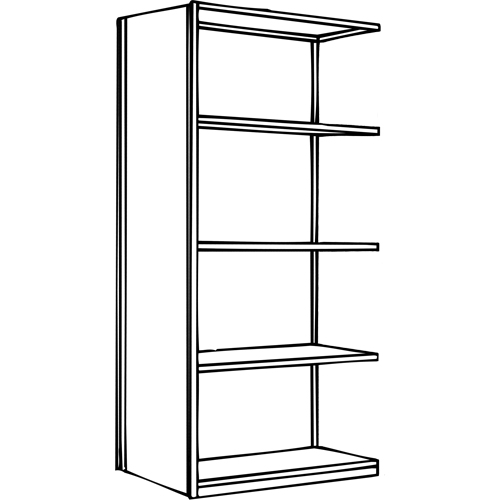 Interlok Shelving Unit, Steel, Boltless, 800 lbs. Capacity, 36" W x 100" H x 24" D M & M Nord Ouest Inc