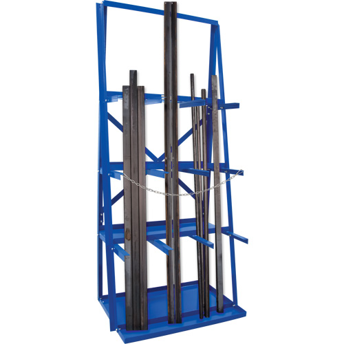 Bar Storage Rack, Vertical, 3 Levels, 36" W x 24" D x 84" H, 3000 lbs. Cap. M & M Nord Ouest Inc