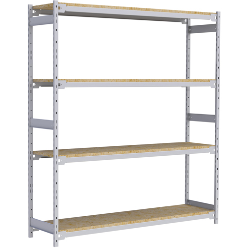 Wide Span Record Storage Shelving, Steel, 4 Shelves, 72" W x 18" D x 84" H M & M Nord Ouest Inc