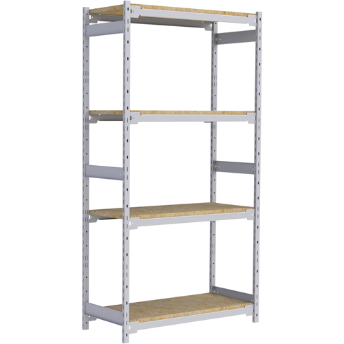Wide Span Record Storage Shelving, Steel, 4 Shelves, 42" W x 18" D x 84" H M & M Nord Ouest Inc