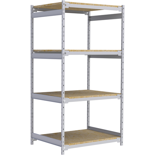 Wide Span Record Storage Shelving, Steel, 4 Shelves, 42" W x 32" D x 84" H M & M Nord Ouest Inc