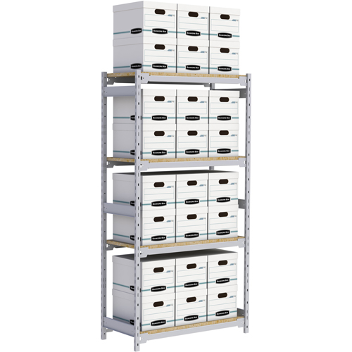 &eacute;tag&egrave;re-classeur de grande largeur, Acier, 4 Tablettes, 42" la x 18" p x 84" h M & M Nord Ouest Inc