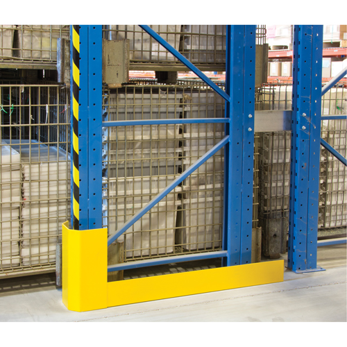 Protecteurs d'all&eacute;es de rayonnages, 3" la x 56" lo x 16" h, Jaune s&eacute;curit&eacute; OSHA M & M Nord Ouest Inc