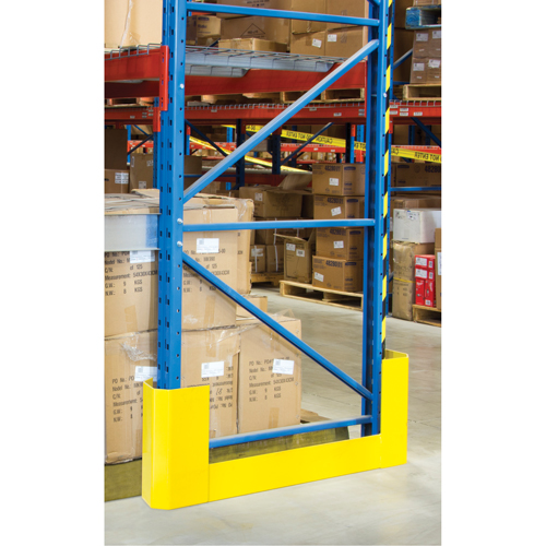 Protecteurs d'all&eacute;es de rayonnages, 3" la x 53" lo x 16" h, Jaune s&eacute;curit&eacute; OSHA M & M Nord Ouest Inc