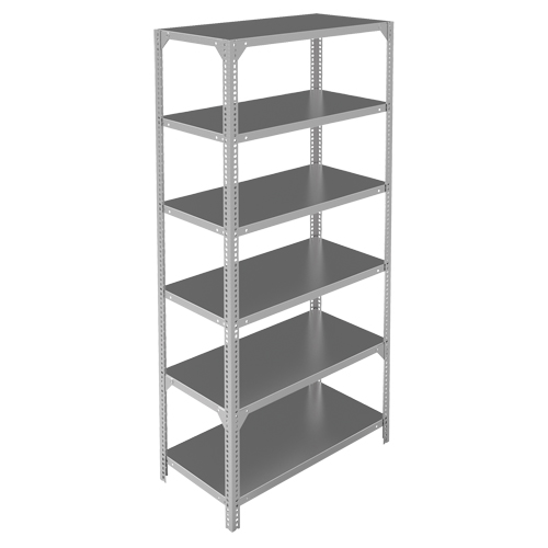 &eacute;l&eacute;ment de rayonnage, Acier galvanis&eacute;, Montant &agrave; fente, Capacit&eacute; 400 lb, 36" la x 72" h x 12" p M & M Nord Ouest Inc