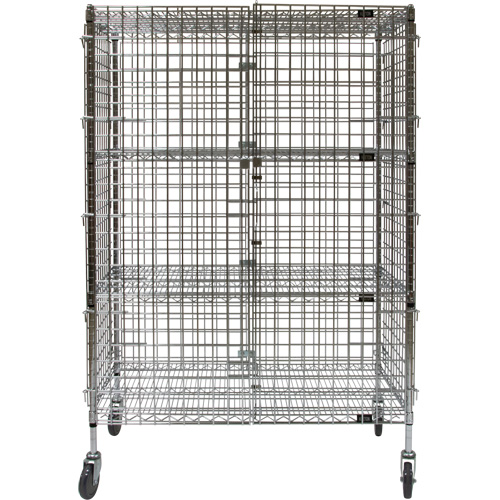Chariot de s&eacute;curit&eacute;, Chrom&eacute;, 48" x 69" x 24", Capacit&eacute; 500 lb M & M Nord Ouest Inc