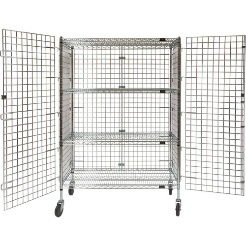 Chariot de s&eacute;curit&eacute;, Chrom&eacute;, 48" x 69" x 24", Capacit&eacute; 500 lb M & M Nord Ouest Inc