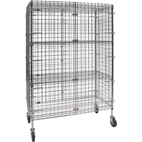 Chariot de s&eacute;curit&eacute;, Chrom&eacute;, 48" x 69" x 24", Capacit&eacute; 500 lb M & M Nord Ouest Inc