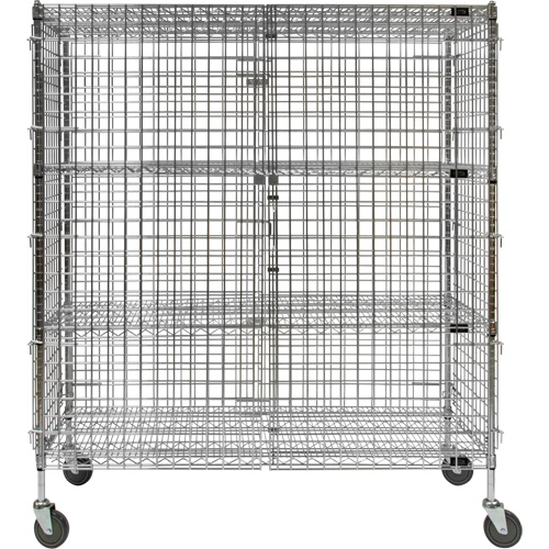 Chariot de s&eacute;curit&eacute;, Chrom&eacute;, 60" x 69" x 24", Capacit&eacute; 500 lb M & M Nord Ouest Inc