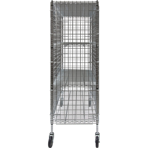 Chariot de s&eacute;curit&eacute;, Chrom&eacute;, 60" x 69" x 24", Capacit&eacute; 500 lb M & M Nord Ouest Inc