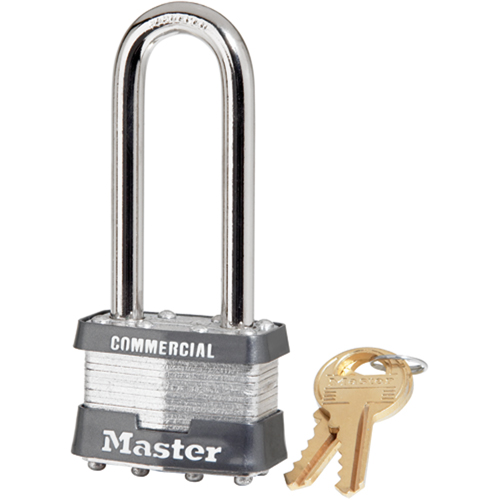 Commercial Padlock, Silver, Keyed Different, Laminated Steel, 1-3/4" Width M & M Nord Ouest Inc