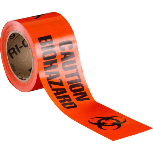 Ruban pour barricade, Anglais, 3" la x 200' lo, 3 mils, Noir/orange M & M Nord Ouest Inc