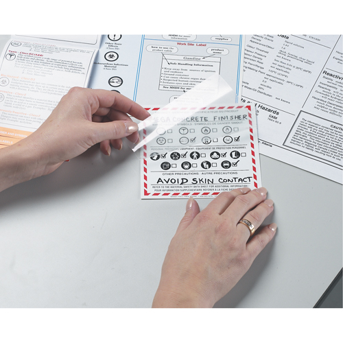 &eacute;tiquettes SIMDUT fabriqu&eacute;es sur place, Vinyle, Feuille, 5" lo x 5" la M & M Nord Ouest Inc