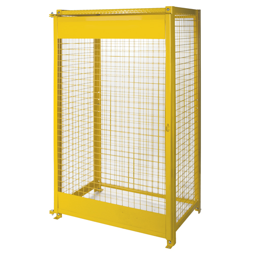 Gas Cylinder Cabinets, 10 Cylinder Capacity, 44" W x 30" D x 74" H, Yellow M & M Nord Ouest Inc
