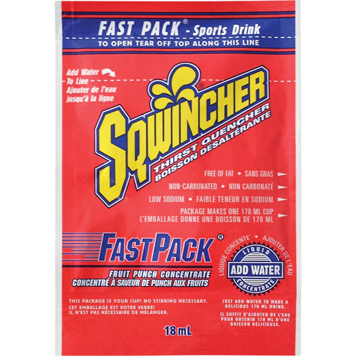 Sqwincher&reg; Boisson de r&eacute;hydratation Fast Pack, Emballage-portion, Punch aux fruits M & M Nord Ouest Inc