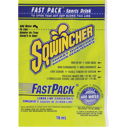 Sqwincher&reg; Rehydration Drink Fast Pack&reg;, Single Serve, Lemon-Lime M & M Nord Ouest Inc